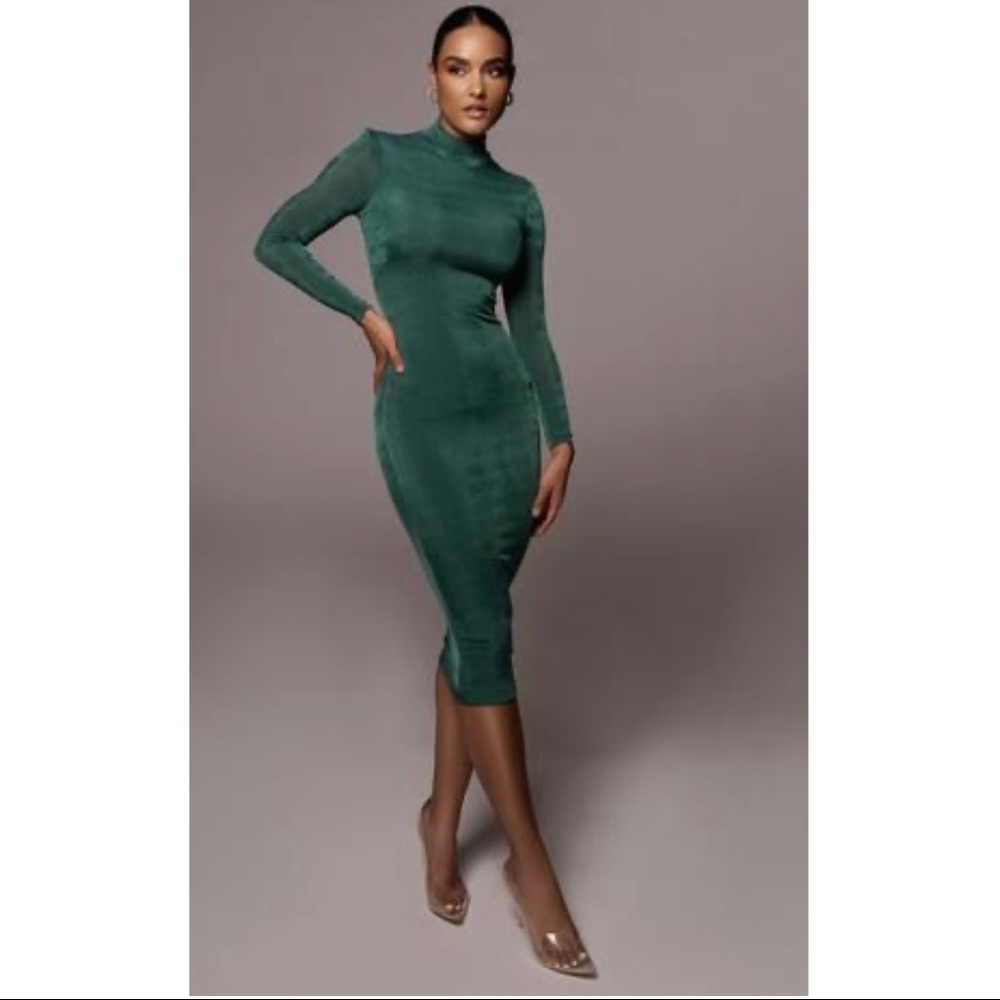 Jluxlabel Audette Dress in Forest Green
